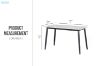 Picture of MIKASA 120 Sintered Stone Top 5PC Dining Set (Grey Table + 4 Light Grey Chairs)