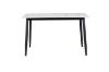 Picture of MIKASA 120 Sintered Stone Top 5PC Dining Set (Crisp-White Table + 4 Dark Grey Chairs)
