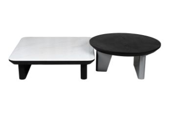 Picture of ZAVIER Nesting Coffee Table with White Marble Top
