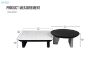 Picture of ZAVIER Nesting Coffee Table with White Marble Top