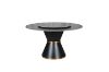 Picture of ORBIT 135 Round Black Sintered Stone Dining Table with Lazy Susan
