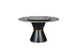 Picture of ORBIT 135 Round Black Sintered Stone Dining Table with Lazy Susan