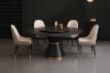 Picture of ORBIT 135 Round Black Sintered Stone Dining Table with Lazy Susan