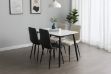 Picture of SAROTO 130 Sintered Stone Top 5PC Dining Set (Gloss White Table)