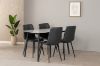 Picture of SAROTO 130 Sintered Stone Top 5PC Dining Set (Matte Grey Table + 4 Charcoal Chairs) 