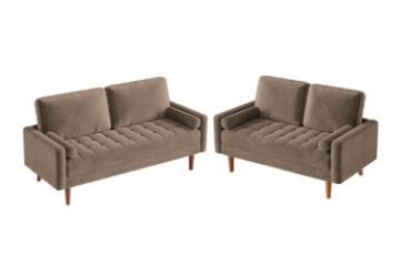 Picture of HAROLD 3/2 Seater Fabric Sofa Range (Brown)