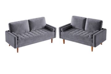Picture of HAROLD 3/2 Seater Fabric Sofa Range (Grey)