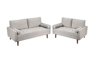 Picture of HAROLD 3/2 Seater Fabric Sofa Range (Beige) 