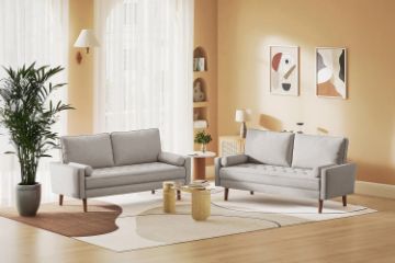 Picture of HAROLD Fabric Sofa Range (Beige) - 3 Seater