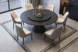 Picture of ORBIT 1.35M 5PC/7PC Round Rotating Sintered Stone Top Dining Set (Black Top)