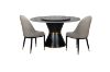 Picture of ORBIT 1.35M 5PC/7PC Round Rotating Sintered Stone Top Dining Set (Black Top)