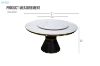 Picture of ORBIT 1.5M 5PC/7PC Round Rotating Sintered Stone Top Dining Set (White Top)