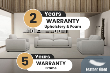 Picture of HUGO 3.5/2.5/1 Seater Feather-Filled Fabric Sofa Range - Dust, Water & Oil Resistant