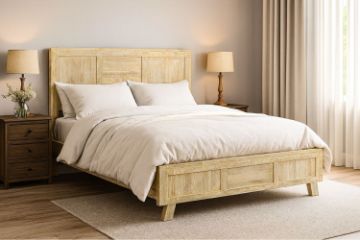 Picture of AKAROA Solid Acacia Wood Bedframe in Queen/King/Super King Size