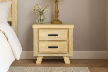 Picture of AKAROA 2-Drawer Solid Acacia Wood Bedside Table