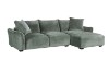 Picture of ROTTERDAM Fabric Chaise Facing Right Sofa (Green) 