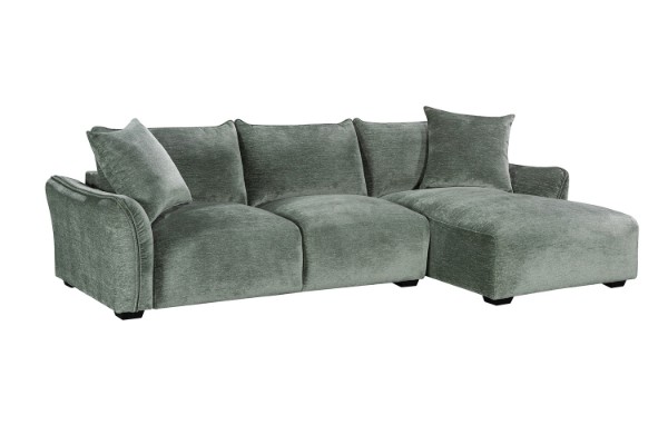 Picture of ROTTERDAM Fabric Chaise Facing Right Sofa (Green) 