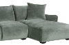 Picture of ROTTERDAM Fabric Chaise Facing Right Sofa (Green) 