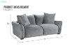 Picture of ROTTERDAM Fabric 3 Seater Sofa (Grey) 