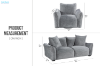 Picture of ROTTERDAM 3/1 Seater Fabric Sofa Range (Grey)