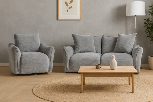 Picture of ROTTERDAM 3/1 Seater Fabric Sofa Range (Grey)