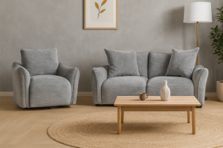 Picture of ROTTERDAM Fabric Sofa Range (Grey) - 3+1 Seater
