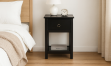 Picture of METRO Pine 1-Drawer Bedside Table (Black)