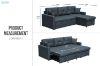 Picture of DARIA Reversible Sectional Sofa/Sofa Bed with Storage and Cup Holders