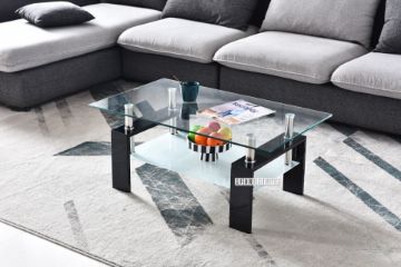 Picture of [FLOOR MODEL CLEARANCE] HORIZON Glass Coffee Table (Black)