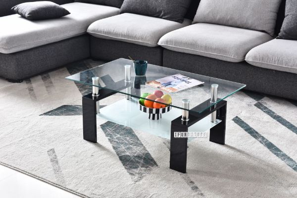 Picture of [FLOOR MODEL CLEARANCE] HORIZON Glass Coffee Table (Black)