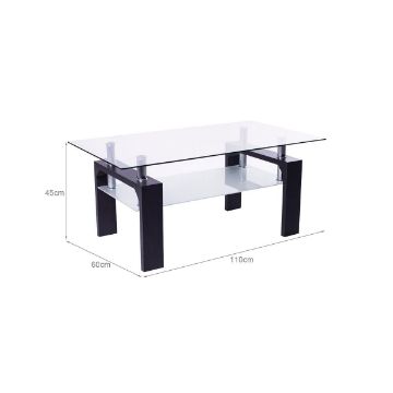 Picture of [FLOOR MODEL CLEARANCE] HORIZON Glass Coffee Table (Black)