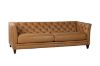 Picture of FLOOR MODEL CLEARANCE] VICTOR Tuxedo Style Full 100% Genuine Leather 4 Seater Sofa (Brown)