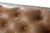 Picture of FLOOR MODEL CLEARANCE] VICTOR Tuxedo Style Full 100% Genuine Leather 4 Seater Sofa (Brown)
