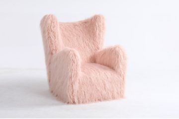 Picture of [FLOOR MODEL CLEARANCE]  WHIMSY Long-Pile Fabric Lounge Chair (Pink)