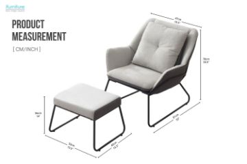 Picture of  [FLOOR MODEL CLEARANCE] ARMONDO Lounge Chair with Ottoman