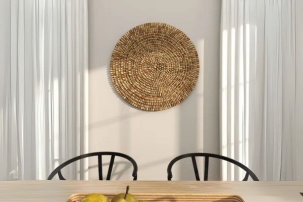 Picture of 650-001 D90 Round Teak Wood Twig Wall Art