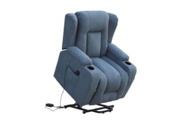 Picture of [FLOOR MODEL CLEARANCE] HOPPER Fabric Power Lift Chair (Grey)