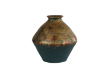 Picture of 363-026 Ovoid Golden and Turquoise Dichroic Ceramic Vase