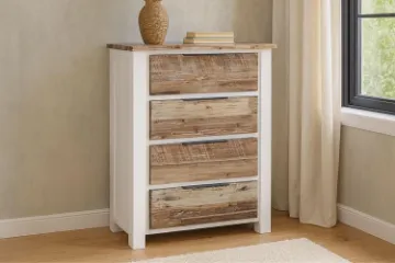 Picture of CHRISTMAS 4-Drawer Solid Acacia Wood Tallboy