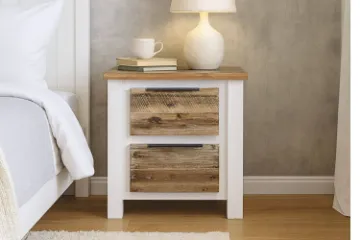 Picture of CHRISTMAS 2-Drawer Solid Acacia Wood Bedside Table