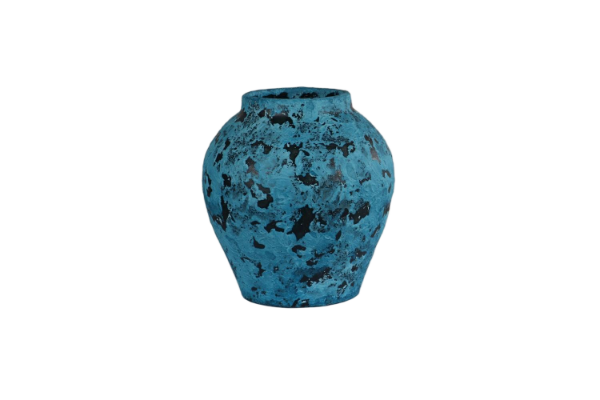 Picture of 363-010 Abstract Art Blue and Black Ceramic Vase