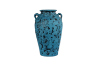 Picture of 363-012 Two-handled Abstract Art Blue and Black Ceramic Vase