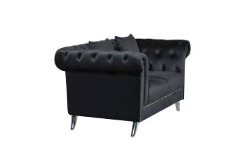 Picture of [FLOOR MODEL CLEARANCE] JOLANDA 3 Seater Chesterfield Fabric Sofa (Black)
