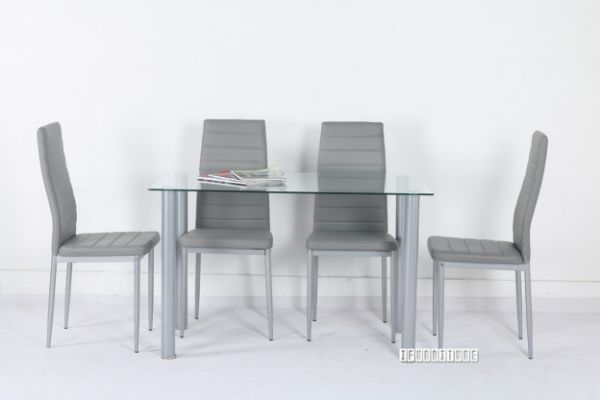 Picture of [FLOOR MODEL CLEARANCE] BEXLEY 120 5PC Dining Set *Grey