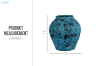 Picture of 363-010 Abstract Art Blue and Black Ceramic Vase