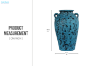 Picture of 363-012 Two-handled Abstract Art Blue and Black Ceramic Vase