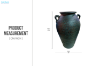Picture of 363-013 Two-handled Speckled Dark Olive Green Ceramic Vase