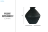 Picture of 363-016 Speckled Dark Green Geometric Ceramic Vase