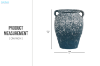 Picture of 363-020 Two-handled Speckled Glaze Ceramic Vase