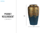 Picture of 363-021 Golden and Turquoise Dichroic Ceramic Vase